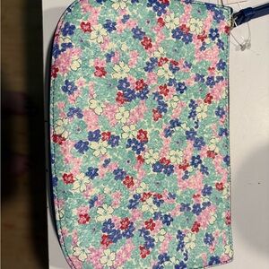 Talbots Pink and Blue Floral Clutch